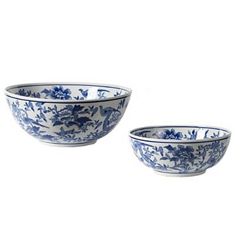 2 pc Decorative Ceramic Bowl Set