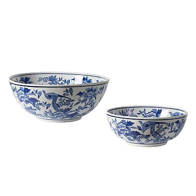 2-Piece Decorative Ceramic Bowl Set
