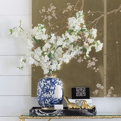 Chinoiserie Gold Trim Vase