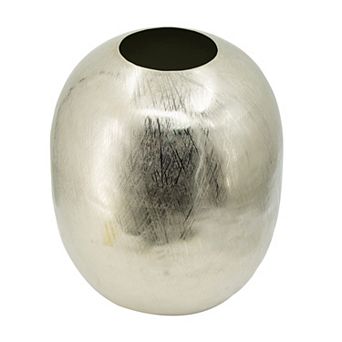 A&B Home Silver Streak Round Vase
