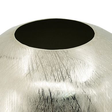 A&B Home Silver Streak Round Vase