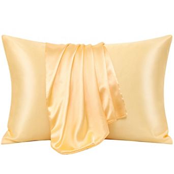 Luxury Satin Pillowcases for Skin Set of 2, Envelope Closure Standard 20" x 26"