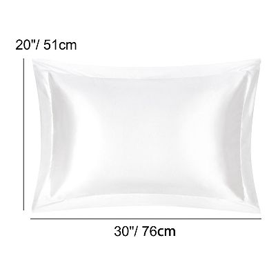 Retro Satin Ruffle Pillowcases 2Pack with Envelope Closure Queen 20" x 30"