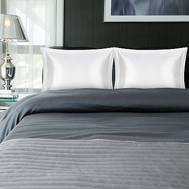 Retro Satin Ruffle Pillowcases 2Pack with Envelope Closure Queen 20" x 30"