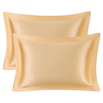 Retro Satin Ruffle Pillowcases 2Pack with Envelope Closure Queen 20" x 30"
