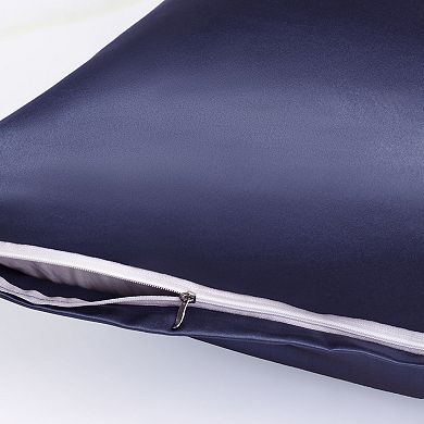 2 Pack Satin Pillowcases Soft Body Pillow Cover with Zipper 20" x 54"