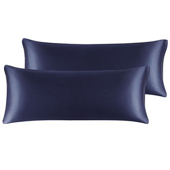 2 Pack Satin Pillowcases Soft Body Pillow Cover with Zipper 20" x 54"