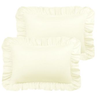 Microfiber Ruffle Pillowcases 2 pc Soft Envelope Closure Standard 20" x 26"