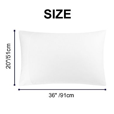 Pure Cotton Pillowcases 2 Pcs Soft with Envelope King 20" x 36"