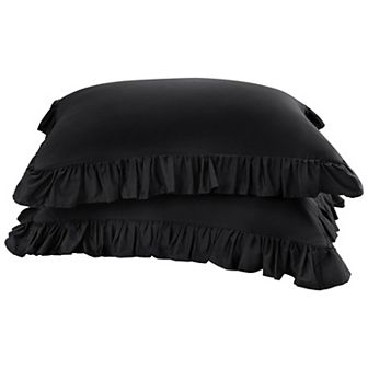 100% Pure Cotton Ruffle Pillowcases 2 pc Soft Envelope Standard 20" x 26"