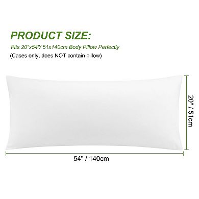 Body Pillowcases 1Pc, Breathable with Zipper 20" x 54"