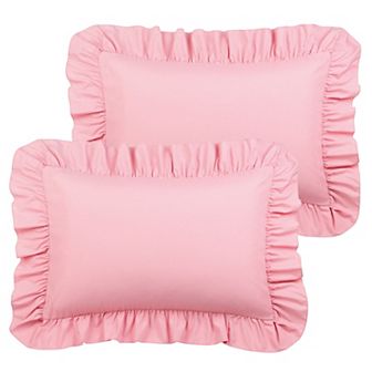 PolyesterRuffle Pillowcases 2 pc with Envelope Queen 20" x 30"
