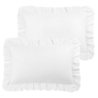 PolyesterRuffle Pillowcases 2 pc with Envelope Queen 20" x 30"