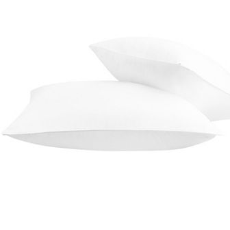 2 pc Brushed Pillow Covers with Roll Rim Zipper Closure Queen 20" x 30"