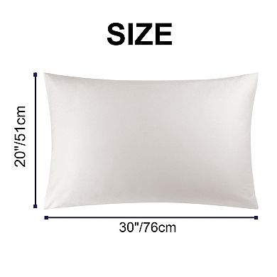 100% Cotton Pillowcases Set of 2 with Envelope Closure Queen 20" x 30"