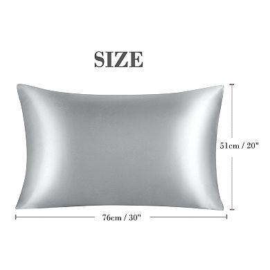 Luxury Satin Pillowcases for Skin Set of 2 Envelope Closure Queen 20" x 30"