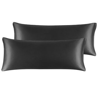 Satin Pillowcases 2 Pack Soft Body Pillow Cover with Zipper 20" x 48"