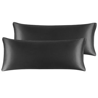 Satin Pillowcases 2 Pack Soft Body Pillow Cover with Zipper 20" x 48"