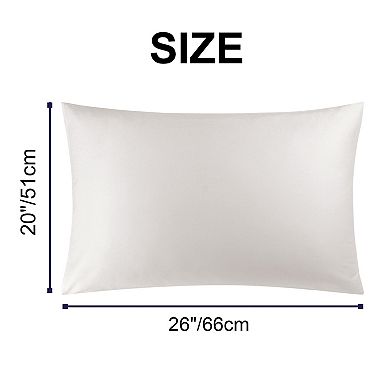 100% Cotton Envelope Closure Soft Pillowcases Set of 2 Standard 20" x 26"