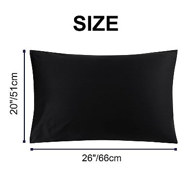 100% Cotton  Envelope Closure Soft Pillowcases Set of 2 Standard 20" x 26"