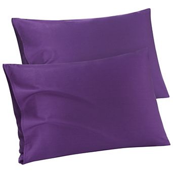 100% Cotton Envelope Closure Soft Pillowcases Set of 2 Standard 20" x 26"