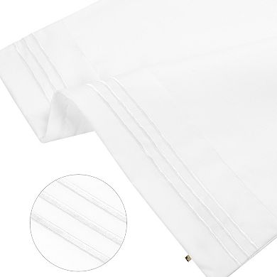 Microfiber Pillowcases 2 Pcs with Embroidery Zipper Closure Standard 20" x 26"