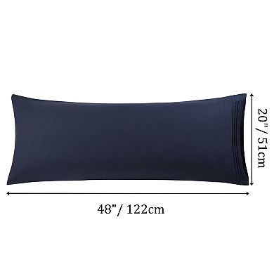 Microfiber Body Pillowcases with Embroidery Zipper Closure 20" x 48"