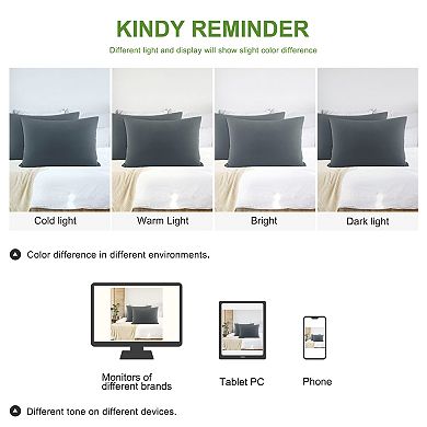 Luxury Pillowcases Set of 2, Breathable with Zipper Standard 20" x 26"