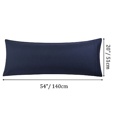 Microfiber Body Pillowcases with Embroidery Envelop Closure 20" x 54"