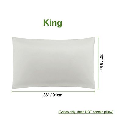 Pillowcases 2Pcs, Viscose with Zipper King 20" x 36"
