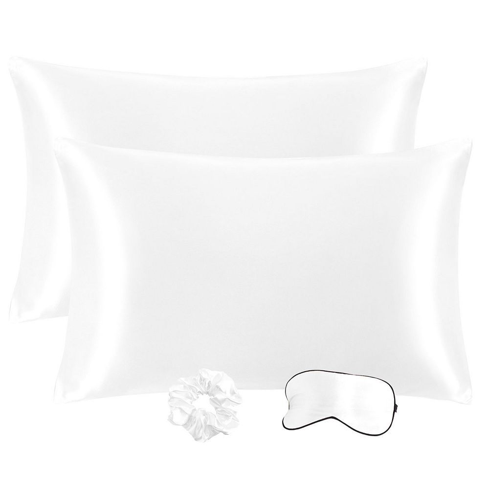 Set of 2 Satin Silk Pillowcase Soft Zipper Closure Queen 20  display picture 1