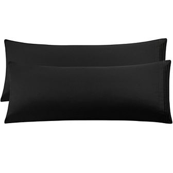 Microfiber Body Pillowcases 2 pc Embroidery Envelop Closure 20" x 54"