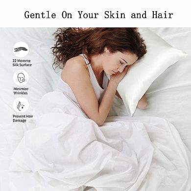 100% Silk PILLOWCASE Care for Hair and Skin Standard 20" x 26"