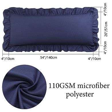 Microfiber Ruffle Body Pillowcases 1 Pcs Envelope Closure 20" x 54"