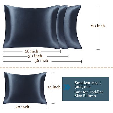 1 Pack 100% Silk Pillowcases With Zipper Closure 22 Momme Travel 14" X 20"