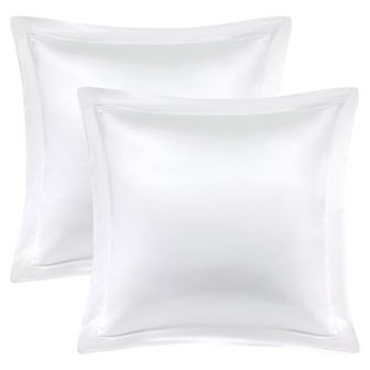 2 pc Satin Pillowcases, Pillow Shams Oxford Pillow Cases 26" x 26"