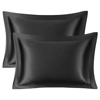2 Pack Retro Satin Ruffle Pillowcases with Envelope Standard 20" x 26"