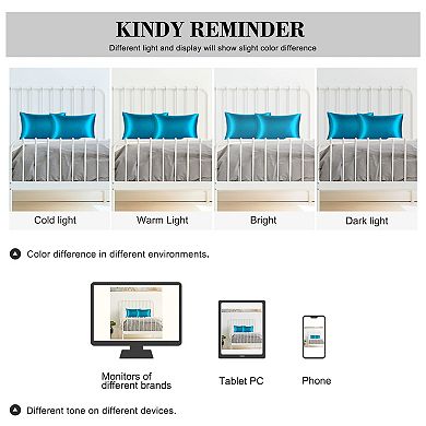 85GSM Satin Luxury Silky Envelope Closure Pillow Cases 2 Pcs Travel 14" x 20"