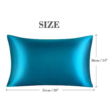 85GSM Satin Luxury Silky Envelope Closure Pillow Cases 2 Pcs Travel 14" x 20"
