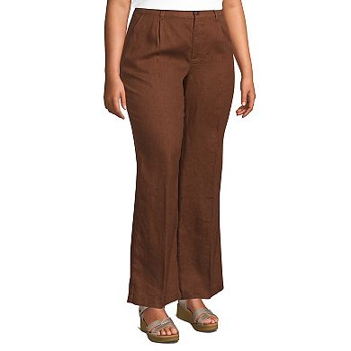 Plus Size Lands’ End High-Rise Wide-Leg Pleated Pants