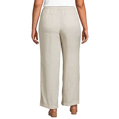 Plus Size Lands’ End High-Rise Wide-Leg Pleated Pants