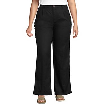 Plus Size Lands’ End High-Rise Wide-Leg Pleated Pants