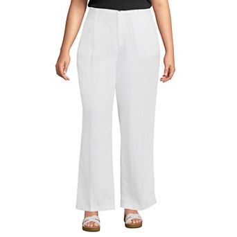 Plus Size Lands’ End High-Rise Wide-Leg Pleated Pants