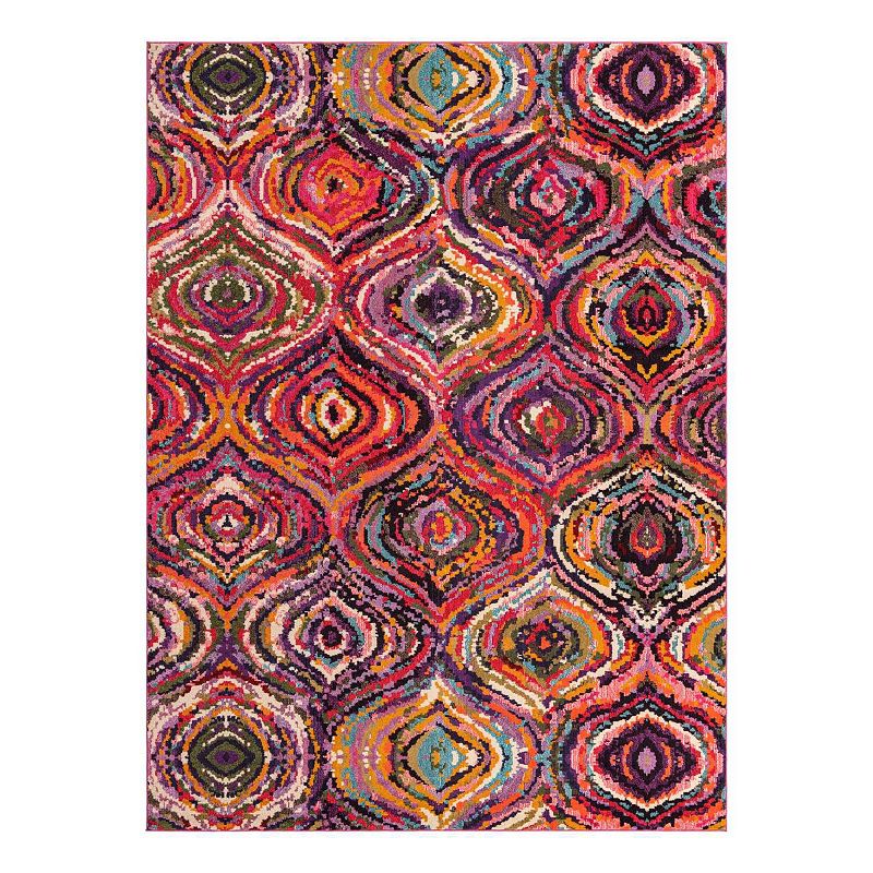 Unique Loom Magnolia Estrella Rug, Multicolor, 8Ft Rnd
