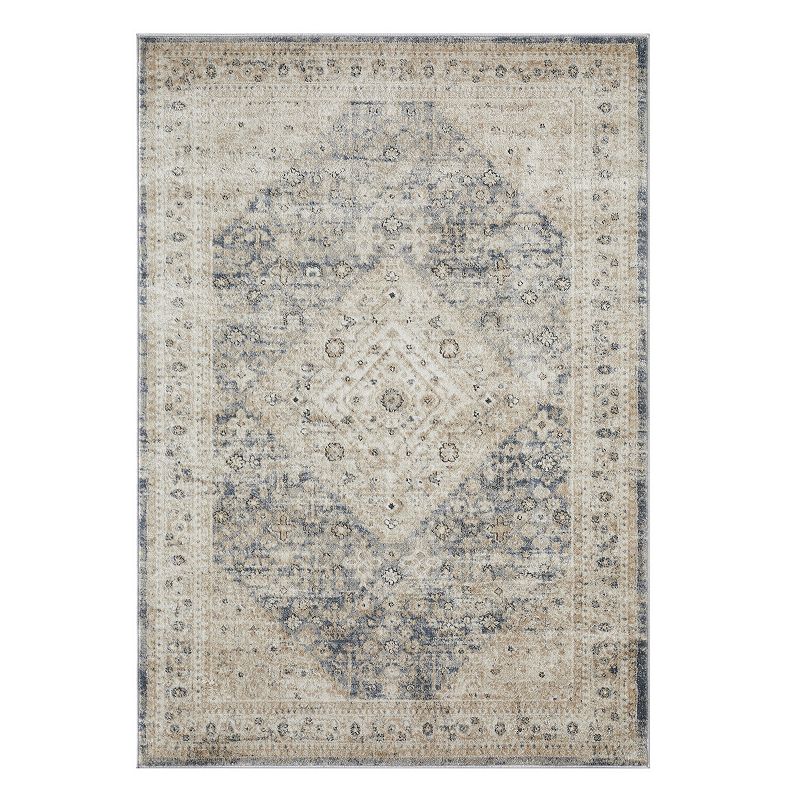 Loomaknoti Kehleigh Aba Blue Area Rug, 5X7 Ft