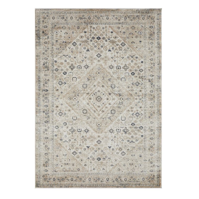 Loomaknoti Kehleigh Abrem Cream Area Rug, White, 10X13 Ft