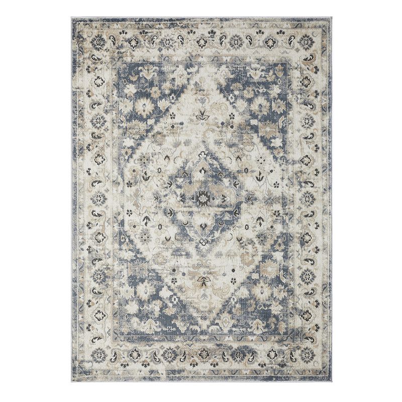 Loomaknoti Kehleigh Zo Blue Area Rug, 5X7 Ft