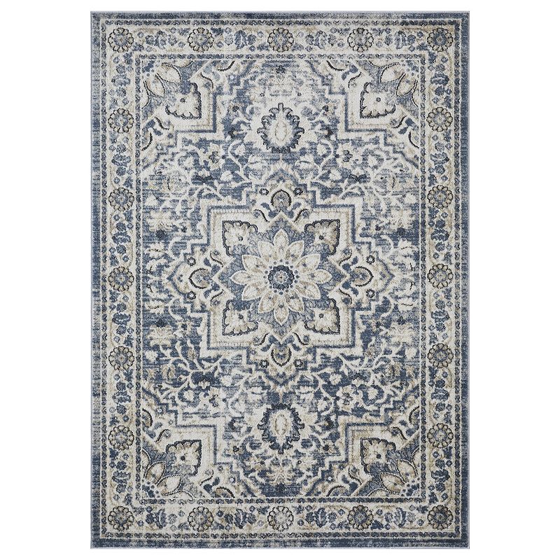 Loomaknoti Kehleigh Osdorn Blue Area Rug, 5X7 Ft