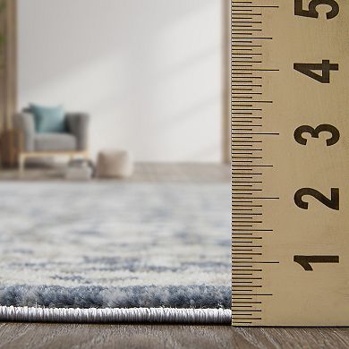 Loomaknoti Kehleigh Oti Blue Area Rug