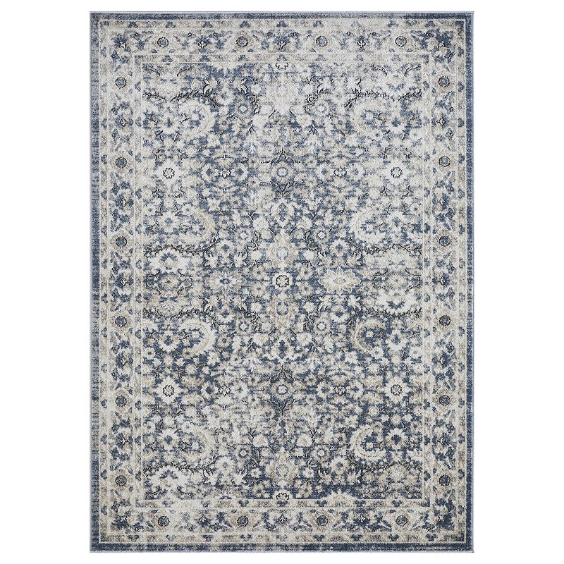 Loomaknoti Kehleigh Oti Blue Area Rug, 5X7 Ft